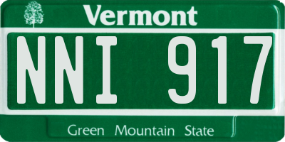 VT license plate NNI917