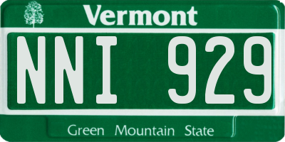 VT license plate NNI929