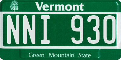 VT license plate NNI930