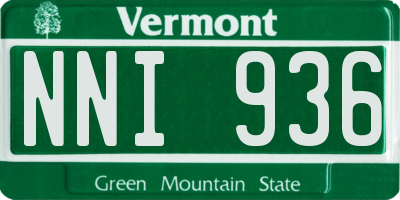VT license plate NNI936