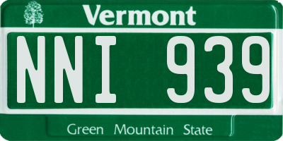VT license plate NNI939