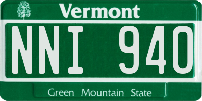 VT license plate NNI940