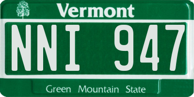 VT license plate NNI947