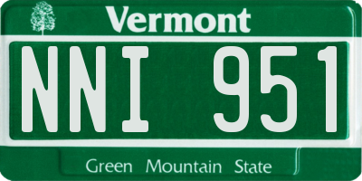 VT license plate NNI951