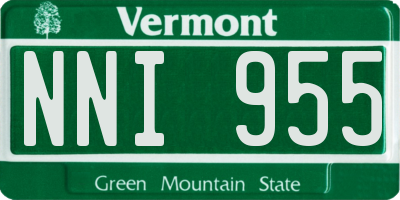 VT license plate NNI955