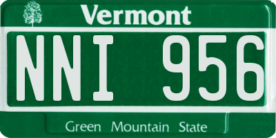 VT license plate NNI956