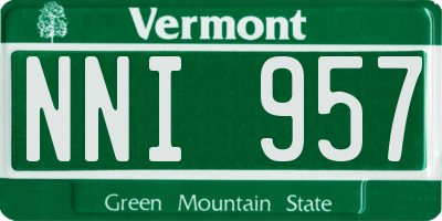 VT license plate NNI957