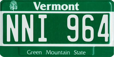 VT license plate NNI964