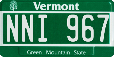VT license plate NNI967