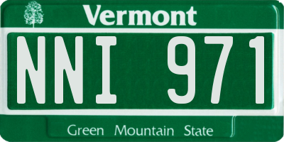 VT license plate NNI971