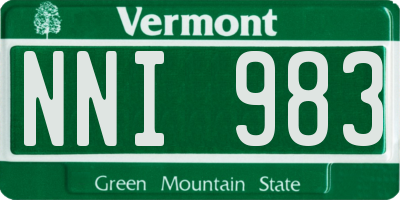 VT license plate NNI983