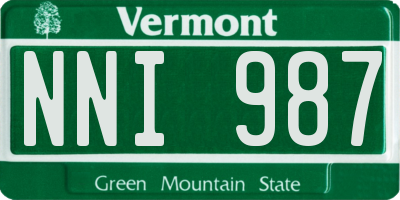 VT license plate NNI987