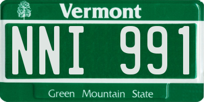 VT license plate NNI991