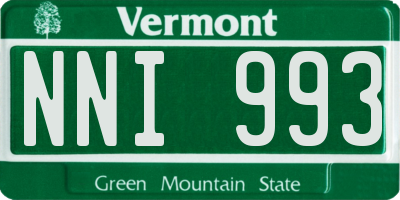 VT license plate NNI993