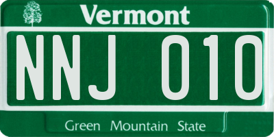 VT license plate NNJ010