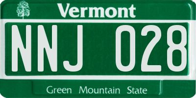 VT license plate NNJ028