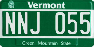 VT license plate NNJ055
