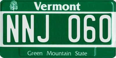 VT license plate NNJ060