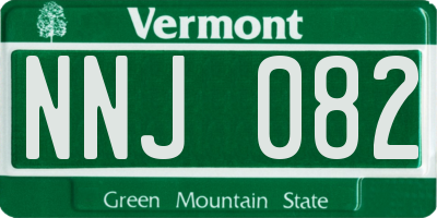 VT license plate NNJ082