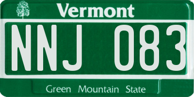 VT license plate NNJ083
