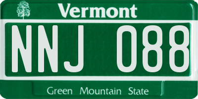 VT license plate NNJ088
