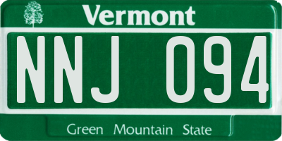 VT license plate NNJ094