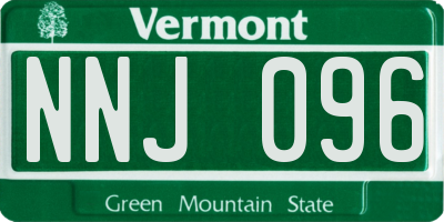 VT license plate NNJ096