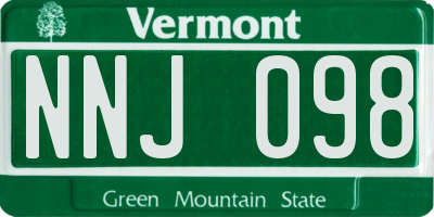VT license plate NNJ098