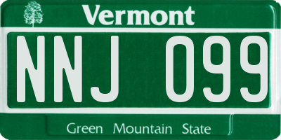 VT license plate NNJ099