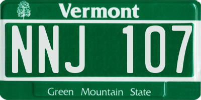 VT license plate NNJ107