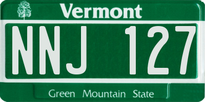 VT license plate NNJ127