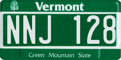 VT license plate NNJ128
