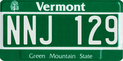VT license plate NNJ129