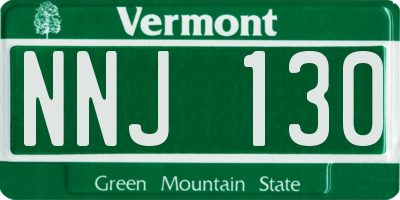 VT license plate NNJ130
