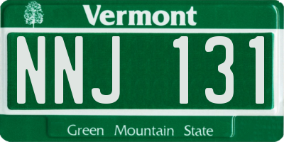 VT license plate NNJ131