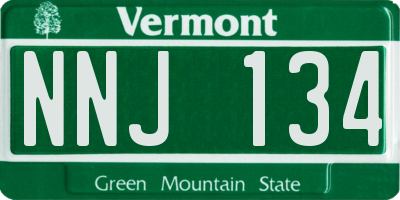 VT license plate NNJ134