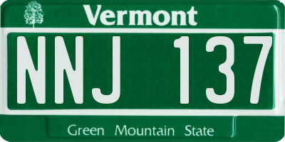 VT license plate NNJ137