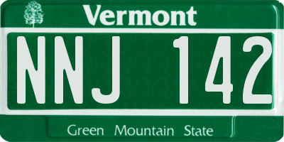 VT license plate NNJ142