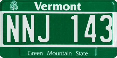 VT license plate NNJ143