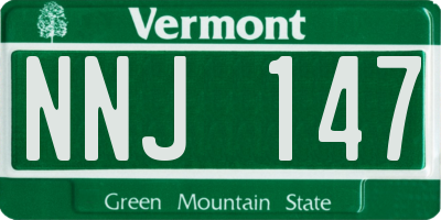 VT license plate NNJ147