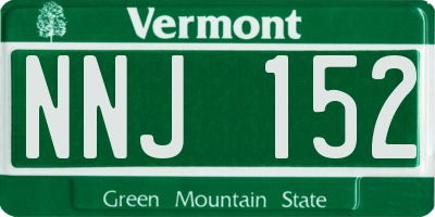 VT license plate NNJ152