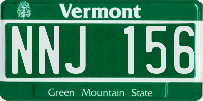 VT license plate NNJ156