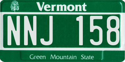 VT license plate NNJ158