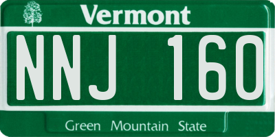 VT license plate NNJ160