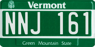 VT license plate NNJ161