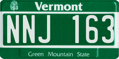VT license plate NNJ163
