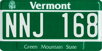 VT license plate NNJ168