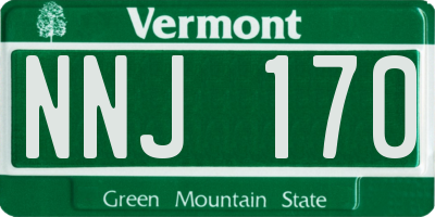 VT license plate NNJ170
