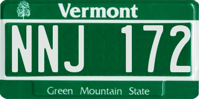 VT license plate NNJ172