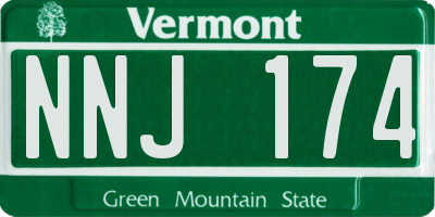 VT license plate NNJ174